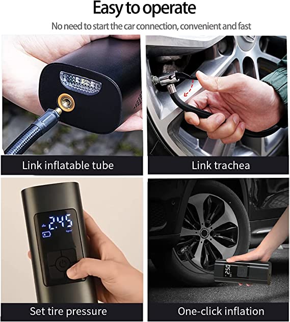 Tire Inflator Portable Air Compressor for Car/bike/motorcycle Tire