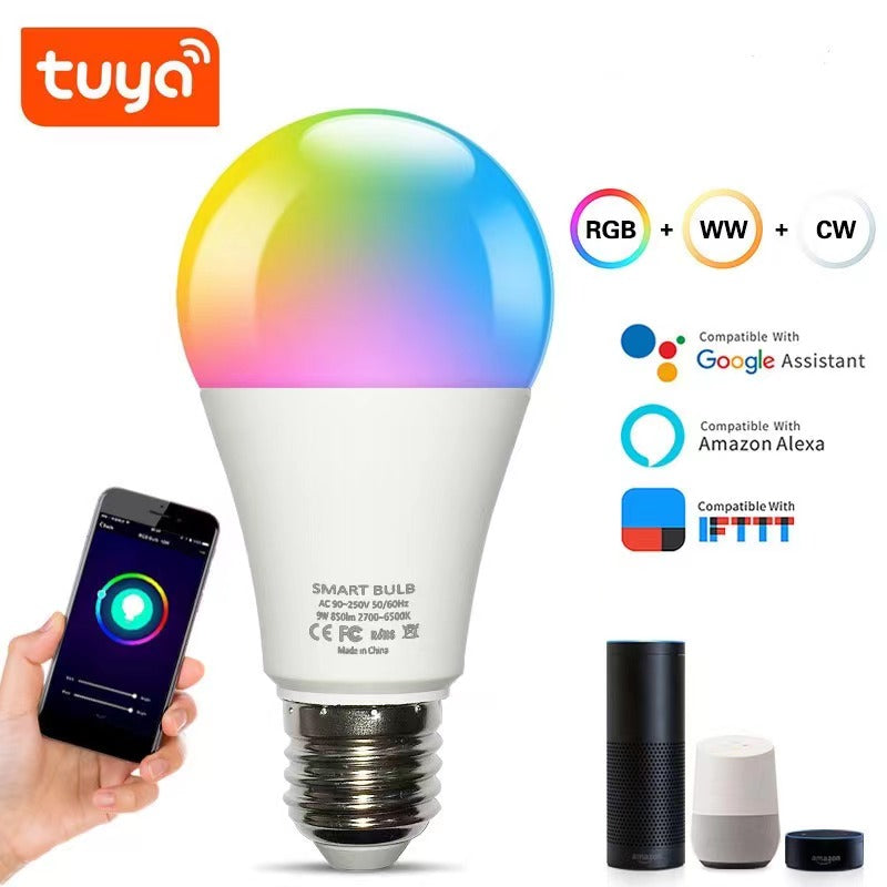 Smart Light Bulbs,Wi-Fi LED Lights,Multi-Colored and Warm to Cool White,Works with Alexa,Google Assistant and Siri,No Hub Required,1 Pack,A19 E26/E27,9W